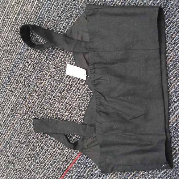 Banana Republic Linen Cropped Tank - Black Size 6 - Picture 4 of 5